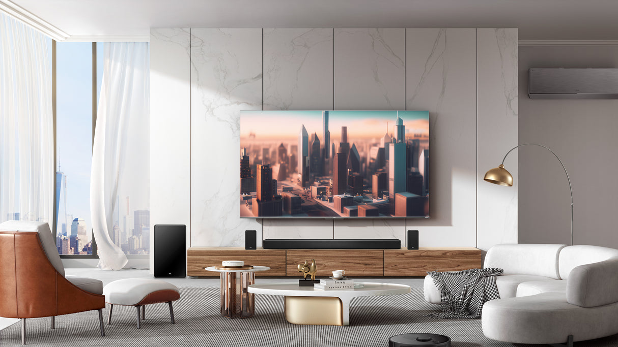 TCL Q Soundbar Q85H 7.1.4 canali, Dolby Atmos con Subwoofer integrato, 1020W