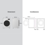 LG F4R9009TPWC Lavatrice 9kg AI DD, Classe A-40%, 1400 giri, TurboWash, Vapore