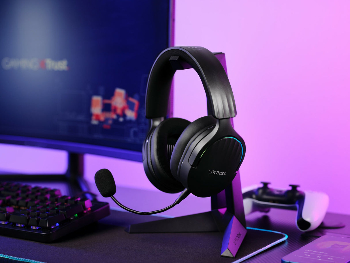 Trust GXT 491 Fayzo Auricolare Con cavo e senza cavo A Padiglione Gaming USB tipo-C Bluetooth Nero