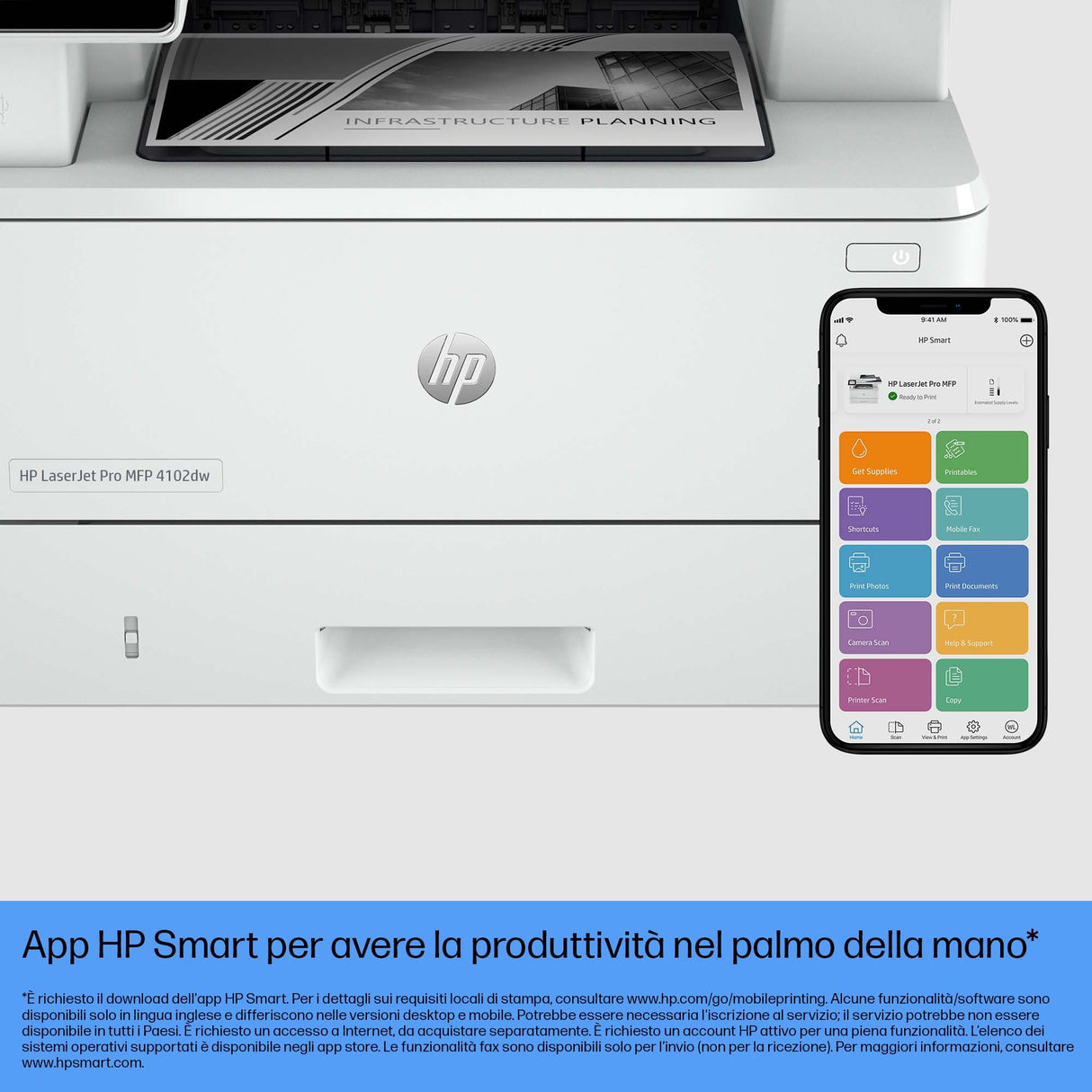 HP LaserJet Pro Stampante multifunzione 4102dw