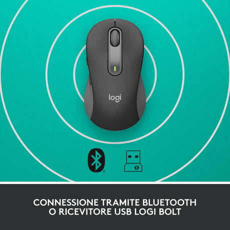 Logitech Signature M650 mouse Ufficio Mano destra RF senza fili + Bluetooth Ottico 4000 DPI