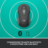 Logitech Signature M650 mouse Ufficio Mano destra RF senza fili + Bluetooth Ottico 4000 DPI