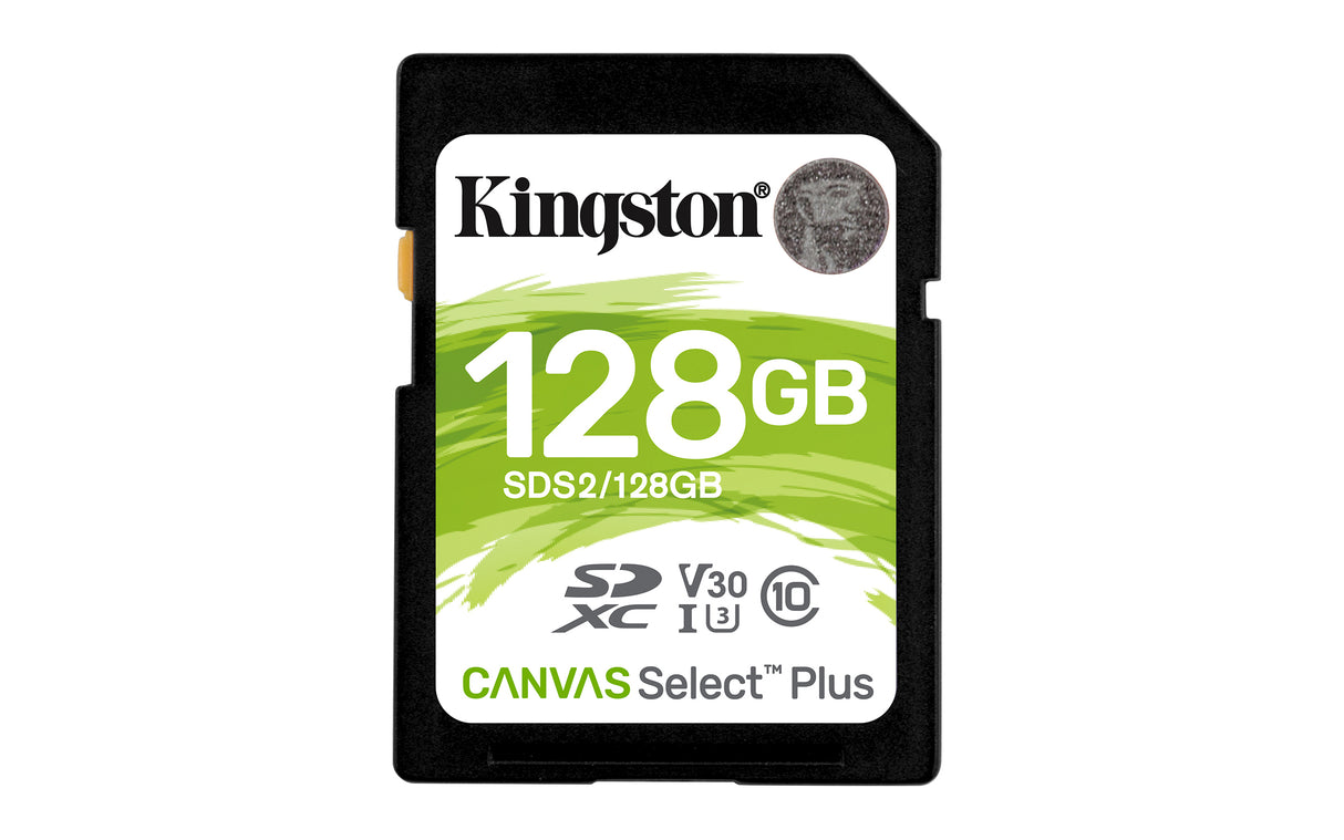 Kingston Technology Scheda SDXC Canvas Select Plus 100R C10 UHS-I U3 V30 da 128GB