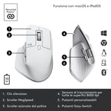 Logitech MX Master 3S mouse Ufficio Mano destra RF senza fili + Bluetooth Laser 8000 DPI