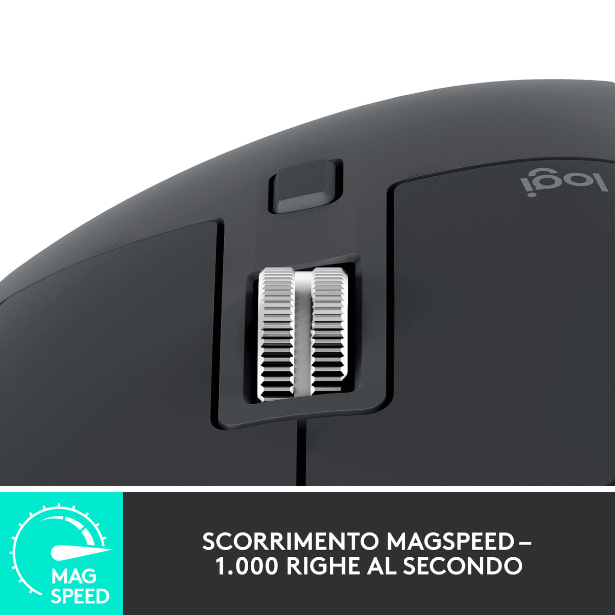 Logitech MX Master 3S mouse Ufficio Mano destra RF senza fili + Bluetooth Laser 8000 DPI