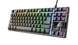 Trust GXT 833 Thado TKL tastiera Gaming USB QWERTY Italiano Nero