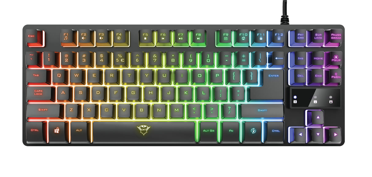 Trust GXT 833 Thado TKL tastiera Gaming USB QWERTY Italiano Nero