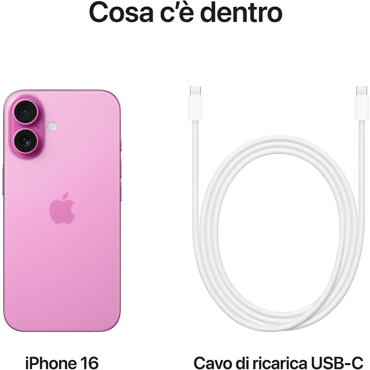 Apple iPhone 16 128GB, 6.1", Rosa, 5G, Wi-Fi 7, Controllo fotocamera, chip A18, tanta autonomia in più