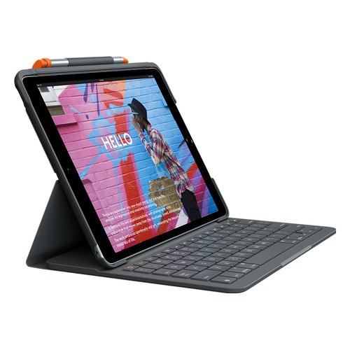 Logitech Slim Folio QWERTY Italiano Bluetooth Grafite