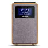 Philips TAR5005/10 radio Orologio Digitale Grigio, Legno