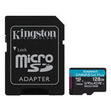 Kingston Technology Scheda microSDXC Canvas Go Plus 170R A2 U3 V30 da 128GB + adattatore