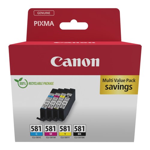 Canon 2103C006 cartuccia d'inchiostro 4 pz Originale Nero, Ciano, Magenta, Giallo