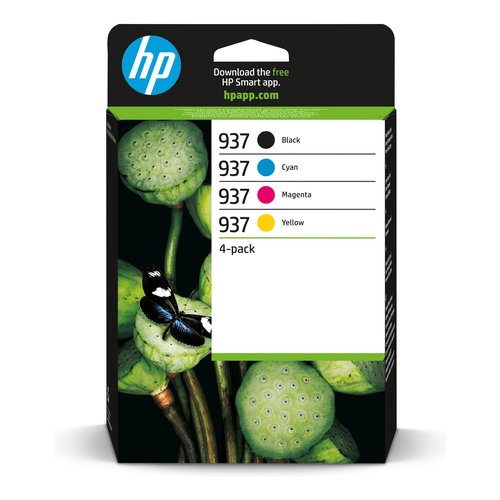 HP Confezione da 4 cartucce di inchiostro CMYK originali 937