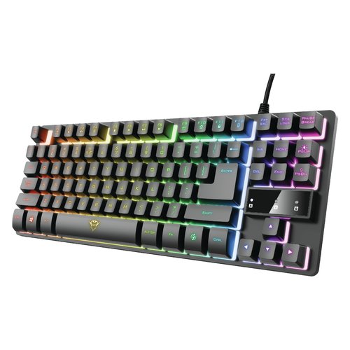 Trust GXT 833 Thado TKL tastiera Gaming USB QWERTY Italiano Nero