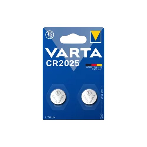 Varta LITHIUM Coin CR2025 (Batteria a bottone, 3V) Blister da 2