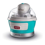 Ariete 643 Ice Cream Maker Party Time, Macchina per fare il gelato, 12W, Capacità 1,5 L, Cestello estraibile con doppio isolamento, Tempo preparazione 30 minuti, Coperchio per aggiunta ingredienti, Azzurro