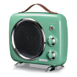 Ariete Termoventilatore Vintage, Freddo e Caldo, Termostato regolabile, Maniglia per facile trasporto, 2000 W, Verde