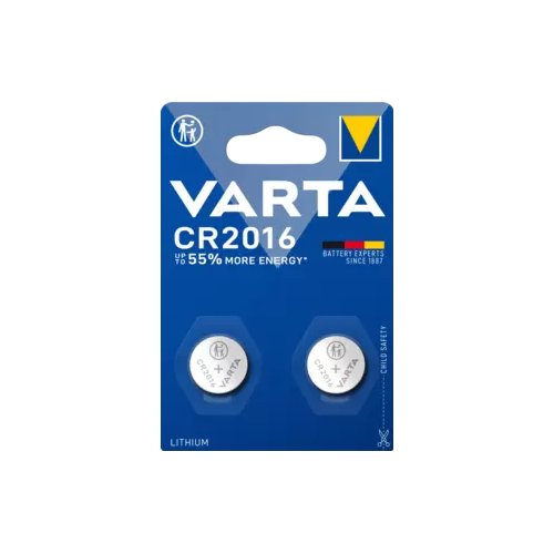 Varta LITHIUM Coin CR2016 (Batteria a bottone, 3V) Blister da 2