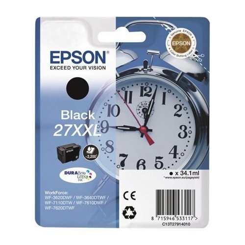 Epson Cartuccia Sveglia Nero Inchiostri DURABrite Ultra 27XXL