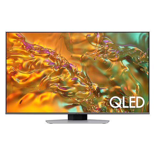 Samsung Q80D TV QLED 4K 50” QE50Q80DATXZT Smart TV Wi-Fi Eclipse Silver 2024, Processore NQ4 AI GEN2, 4K AI Upscaling, Simple Chamfer Design, Dolby Atmos