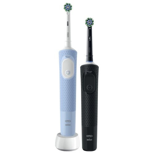 Oral-B Vitality Pro Duo Adulto Spazzolino rotante-oscillante Nero, Blu, Bianco
