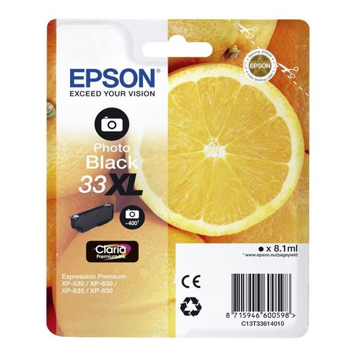 Epson Oranges Cartuccia Nero foto T33XL Claria Premium