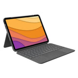 Logitech Combo Touch Custodia con Tastiera per iPad Air (4. gen - 2020) - Tastiera Retroilluminata Rimovibile, Trackpad Click-Anywhere, Smart Connector - Grigio.