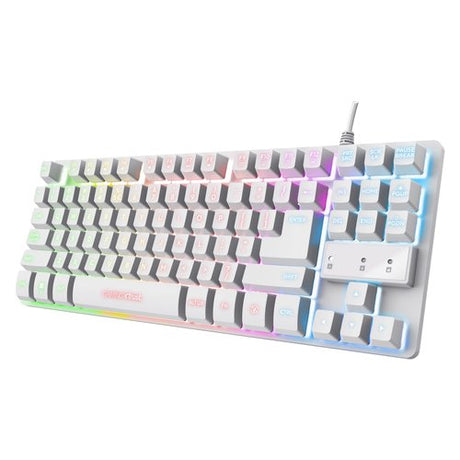 Trust GXT 833W tastiera Gaming USB QWERTY Italiano Bianco