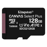 Kingston Technology Scheda micSDXC Canvas Select Plus 100R A1 C10 da 128GB + adattatore