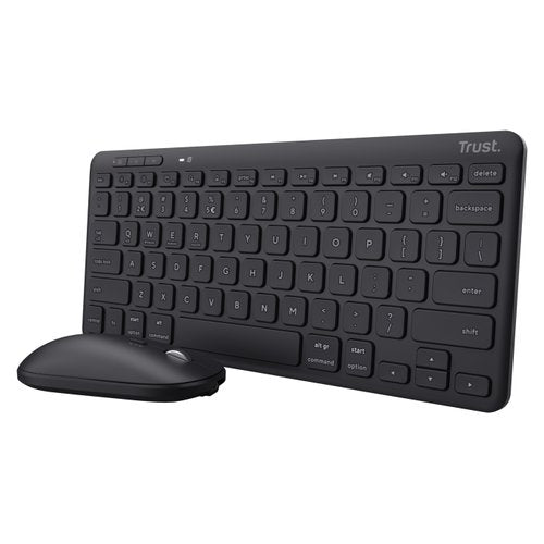 Trust Lyra tastiera Mouse incluso Ufficio RF senza fili + Bluetooth QWERTY Italiano Nero