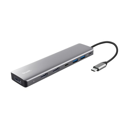 HUB Trust 25661 DALYX USB C Grey