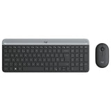 Logitech MK470 Kit Mouse e Tastiera Wireless per Windows, Ricevitore USB 2.4 GHz, ‎Sottile, Compatto, Silenzioso, Batteria Lunga Durata, PC/Laptop, Layout Italiano QWERTY, ‎Grigio