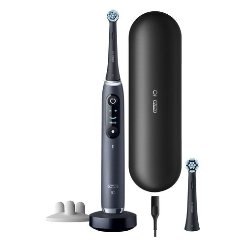 Oral-B iO Spazzolino Elettrico Ricaricabile 9S Nero, 2 Testine, 1 Custodia Da Viaggio Ricaricabile