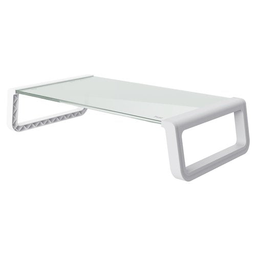 Trust 25351 Supporti a parete per TV Scrivania Trasparente, Bianco