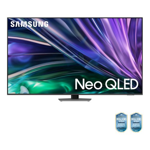 Samsung TV Neo QLED 4K 55” QE55QN85DBTXZT Smart TV Wi-Fi Carbon Silver 2024, Processore NQ4 AI GEN2, Tecnologia Quantum Matrix, Simple Chamfer Design, Dolby Atmos