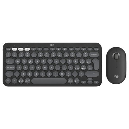 Logitech Pebble 2 Combo tastiera Mouse incluso Universale RF senza fili + Bluetooth QWERTY Italiano Grafite