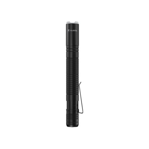 Varta Aluminium F10 Pro LED Flashlight (incl. 2x Longlife Power AAA Batterie per l'uso quotidiano, 150 lumen, resistente agli urti, 3 anni di garanzia) nero per la casa, il campeggio, l'outdoor