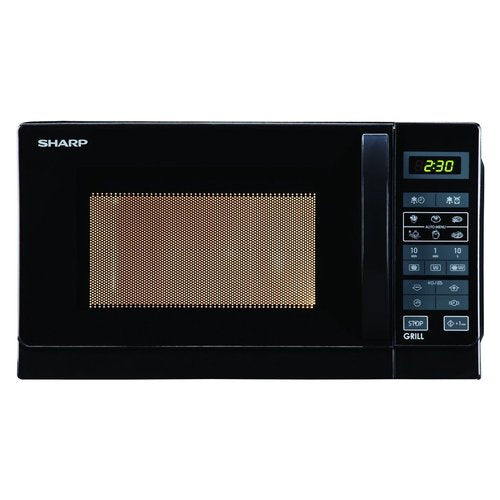 Sharp R-742BKW forno a microonde Nero Microonde con grill Superficie piana 25 L 900 W