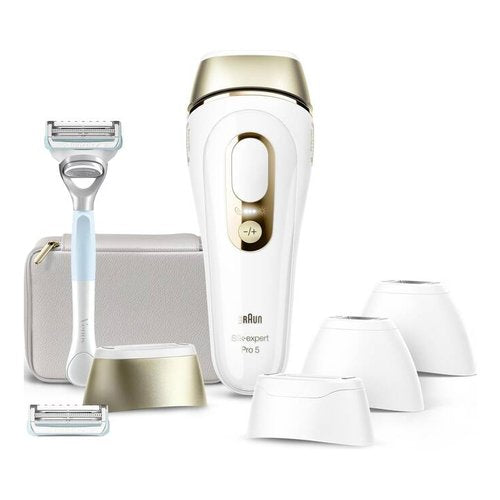 Braun Silk-expert Pro Epilatore Luce Pulsata Silk·expert Pro 5, Epilazione A Casa Tua, Con Custodia, Rasoio Donna Venus, 4 Testine, PL5356
