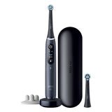 Oral-B iO Spazzolino Elettrico Ricaricabile 8S Nero, 2 Testine, 1 Custodia Da Viaggio, 1 Spazzolino
