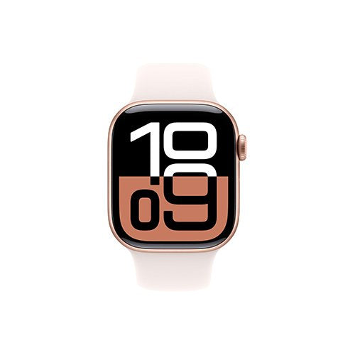 Apple Watch Series 10 GPS Cassa in Alluminio Oro Rosa con Sport Band Rosa Fard - 42mm S/M