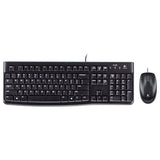 Logitech MK120 Combo Tastiera e Mouse con Filo per Windows, Mouse Ottico Cablato, Tastiera di Dimensioni Standard, USB Plug-and-Play, Compatibile con PC, Laptop