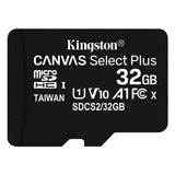 Kingston Technology Scheda micSDHC Canvas Select Plus 100R A1 C10 da 32GB + adattatore