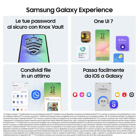 Samsung Galaxy A56 5G, Smartphone con Funzioni intelligenti, Display Super AMOLED 6.7”, 8GB RAM, 128GB, Camera 50MP, Batteria 5.000 mAh, IP67, Awesome Pink