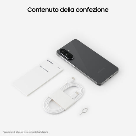 Samsung Galaxy A56 5G, Smartphone con Funzioni intelligenti, Display Super AMOLED 6.7”, 8GB RAM, 256GB, Camera 50MP, Batteria 5.000 mAh, IP67, Awesome Graphite