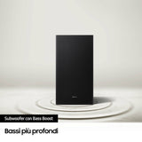 Samsung Soundbar HW-B750D/ZF Serie B, 6 Speaker, Wireless Dolby 5.1ch, Audio a 5.1 Canali, Surround sound expansion, Black 2024