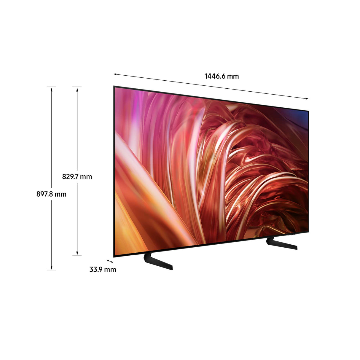 Samsung TV OLED 4K 65” QE65S85DAEXZT Smart TV Wi-Fi Graphite Black 2024, Processore NQ4 AI GEN2, Self-illuminating pixels, Contour Design, Dolby Atmos