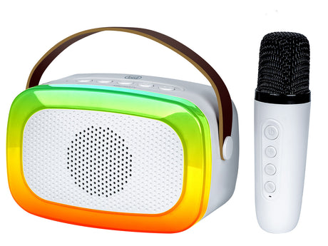 Trevi XR JUMP ALTOPARLANTE KARAOKE PORTATILE 10W WIRELESS USB MICRO SD AUX-IN XR 8A01 MINIPARTY BIANCO