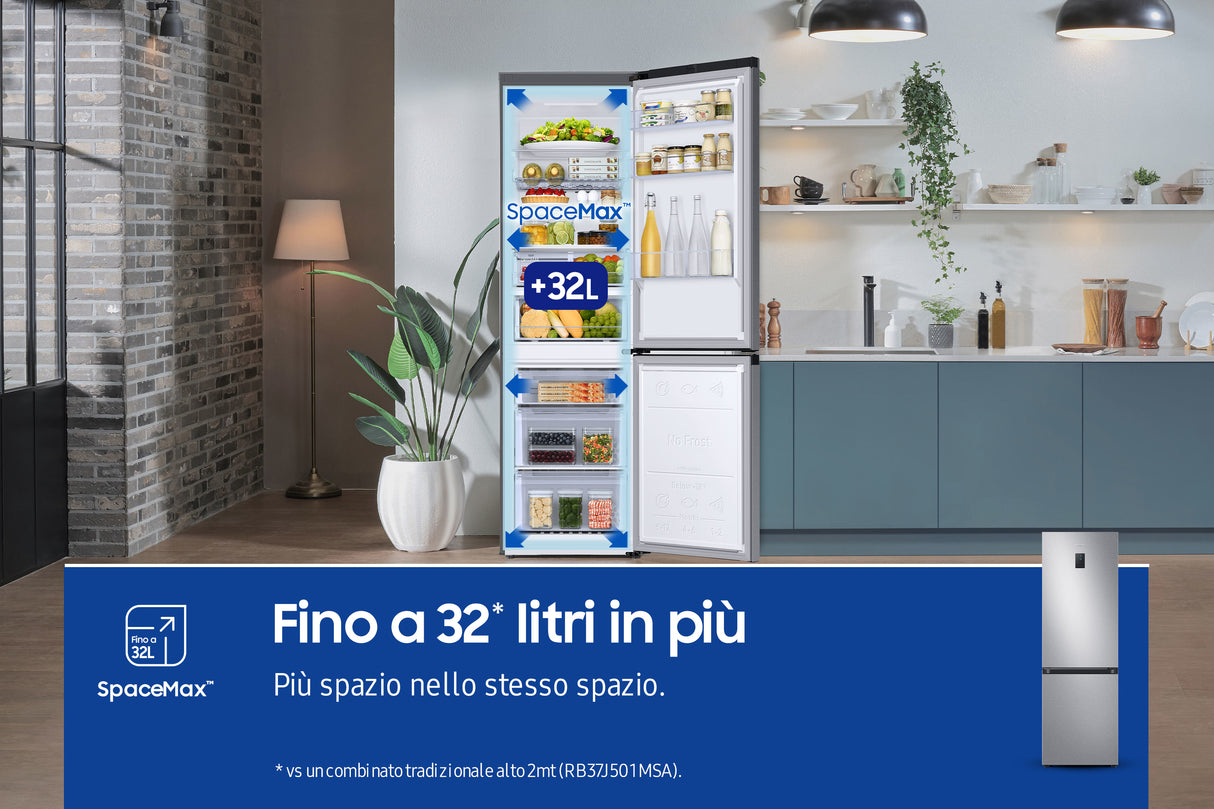 Samsung Frigorifero Combinato EcoFlex AI 1.85m 344L RB34C675DSA