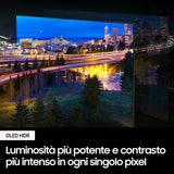 Samsung TV OLED 4K 77” QE77S85DAEXZT Smart TV Wi-Fi Graphite Black 2024, Processore NQ4 AI GEN2, Self-illuminating pixels, Contour Design, Dolby Atmos